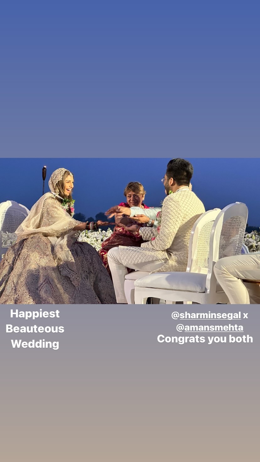 Sharmin Segal's wedding with Aman Mehta