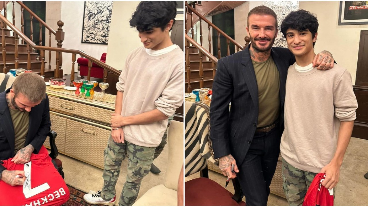 Inside Shah Rukh Khan’s bash: David Beckham gives autograph to Jahaan Kapoor at Mannat; see PICS