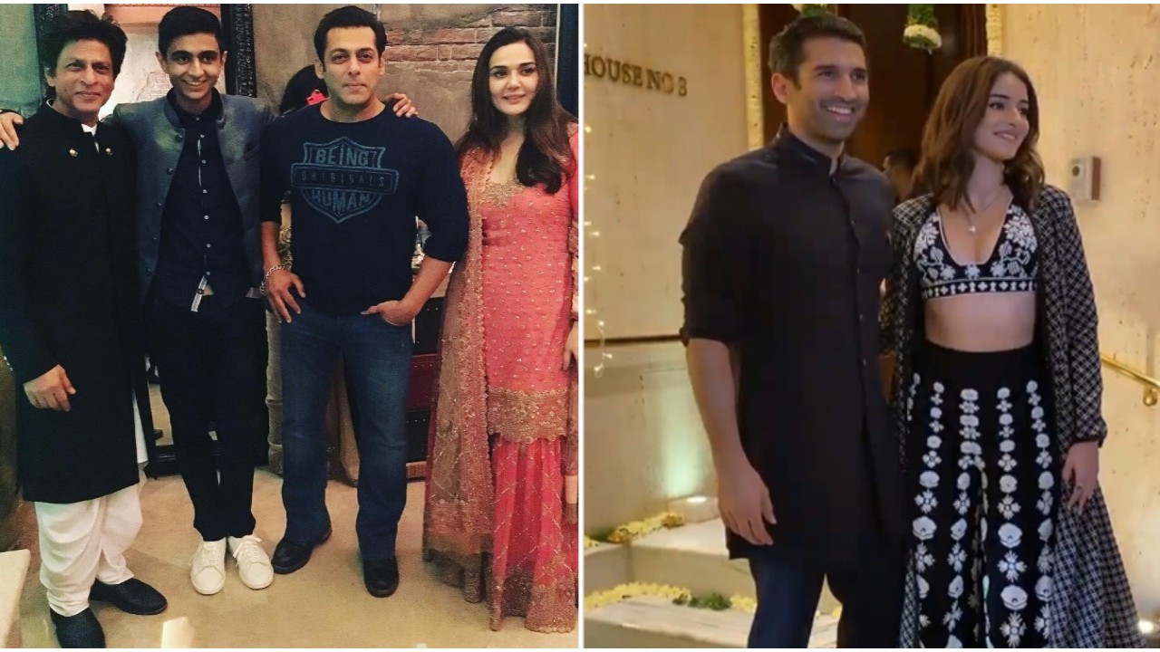 VIRAL throwback moments from Diwali parties (Pic Courtesy: SRK Admirers Twitter/Pinkvilla Instagram) Shah Rukh Khan posing with Salman Khan to Ananya Panday-Aditya Roy Kapur's pic: 10 VIRAL throwback moments from Diwali parties