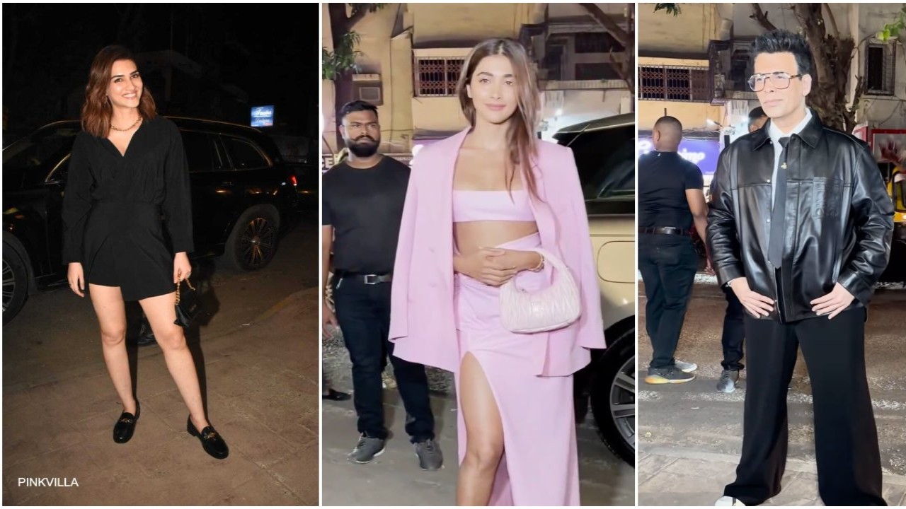 Karan Johar, Kriti Sanon-Pooja Hegde and more arrive in style for Kartik Aaryan’s birthday bash; WATCH