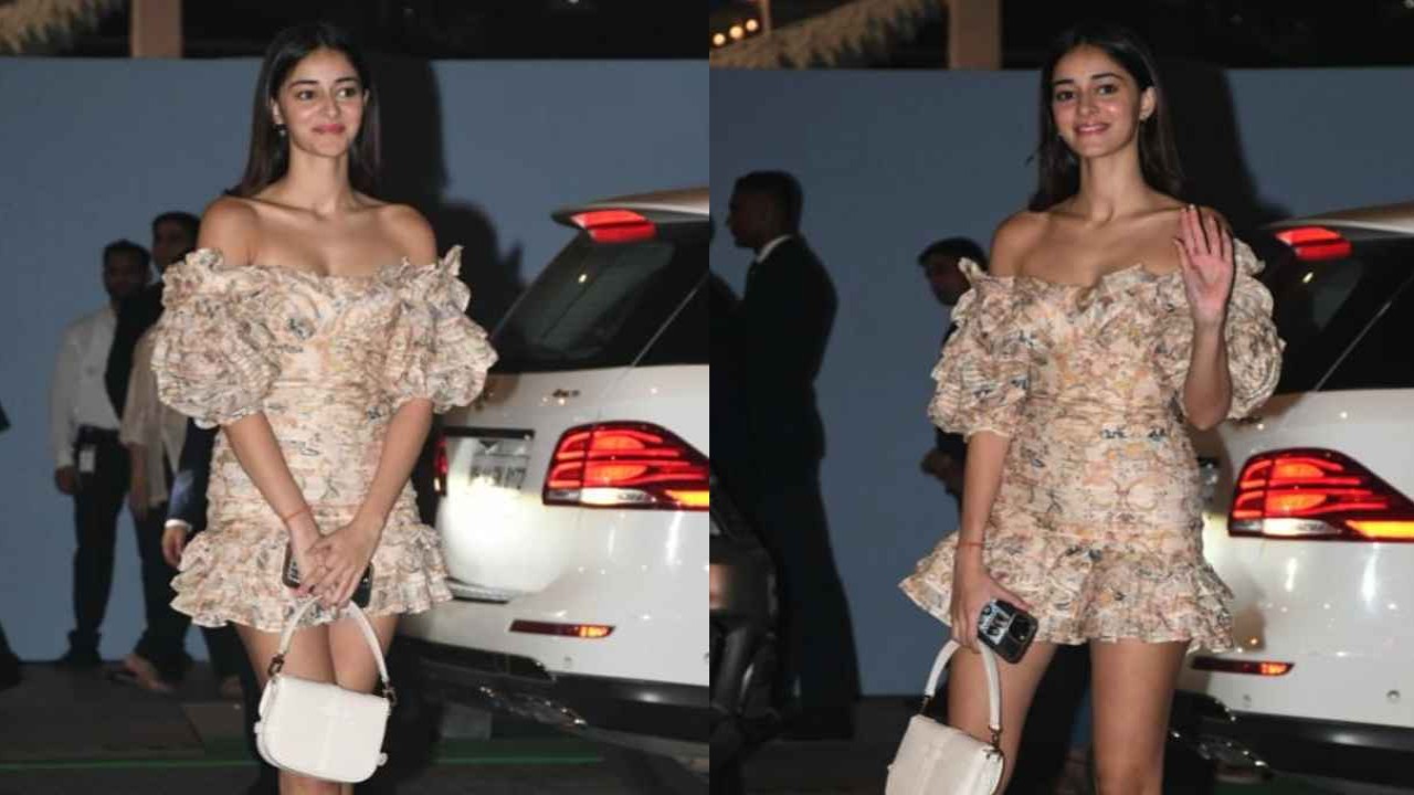 Ananya Panday SLAYS in a timeless spring-inspired mini-dress; her over 1 lakh Versace bag is hard to miss (PC: Viral Bhayani) Ananya Panday, Zimmermann, Mini Dress, Style, Fashion