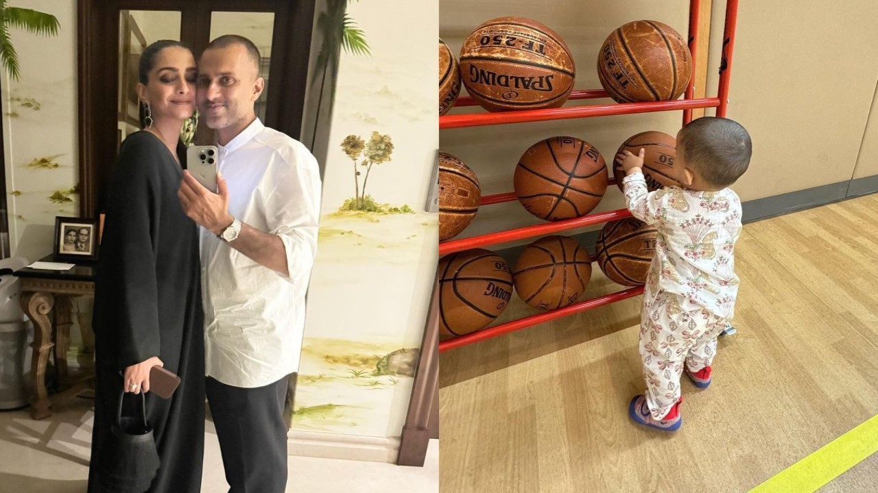 Sonam Kapoor-Anand Ahuja's son Vayu plays with basketball in adorable PIC; Rhea calls him 'Masi's angel'