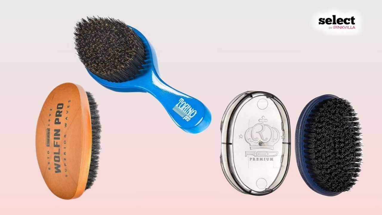 360 Wave Brush, Build Deeper Waves, Soft & Hard Boar Bristle