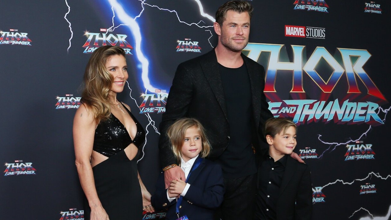 Chris Hemsworth with his family (Getty Images) Getty Images