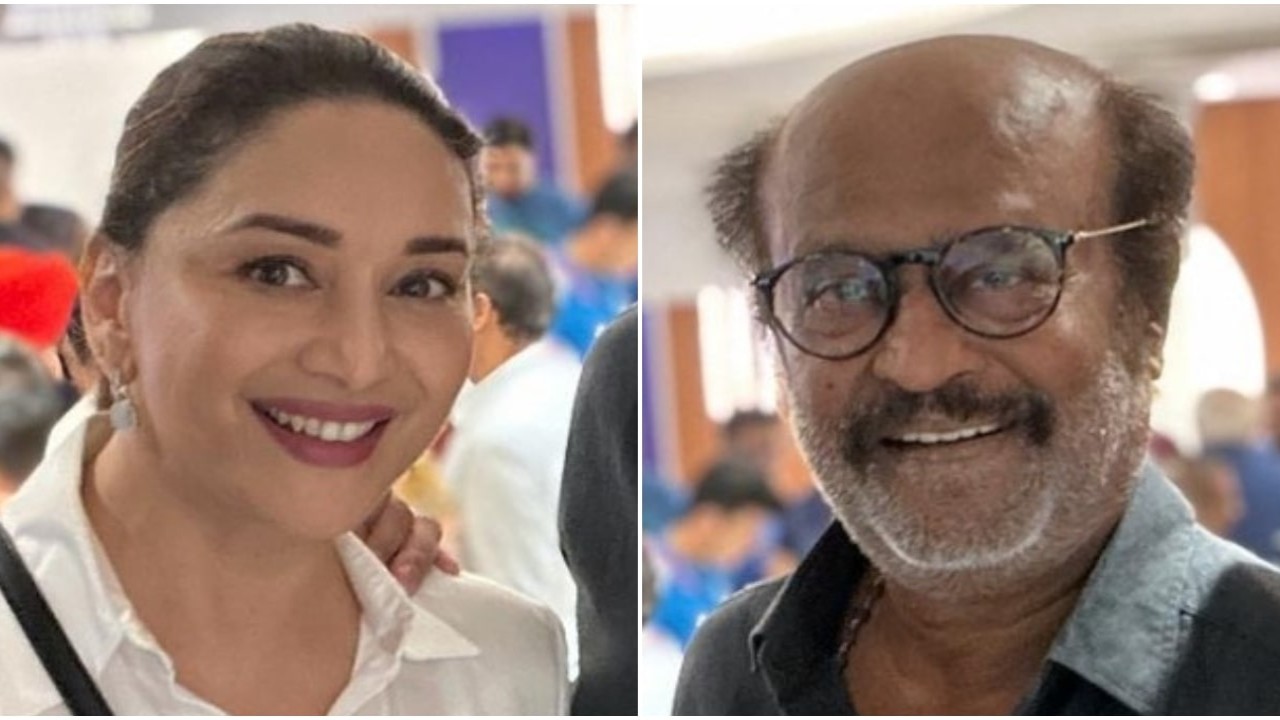 Pic Courtesy: Madhuri Dixit on Instagram Madhuri Dixit and Rajinikanth