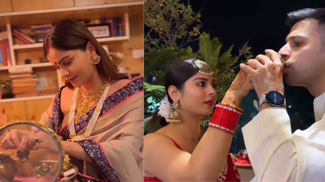Check out how your favorite actors celebrated Karwa Chauth 2023 (P: Instagram) Rubina Dilaik-Krishna Mukherrjee