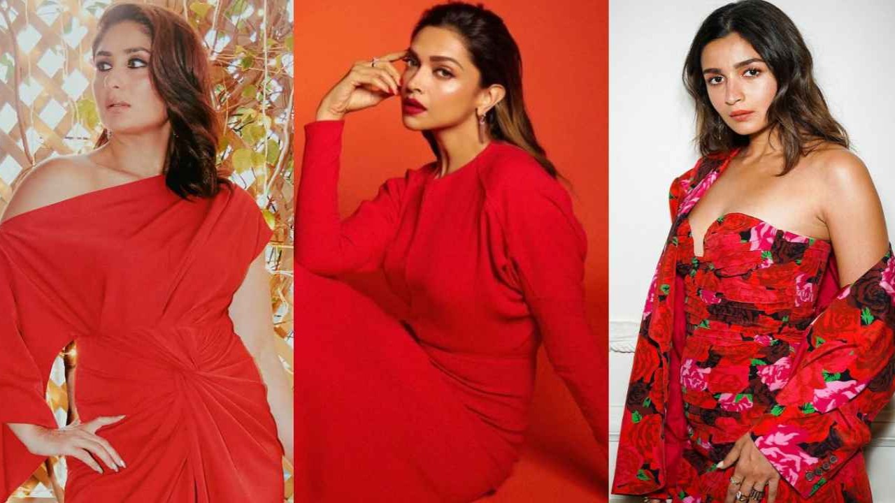 Deepika Padukone, Alia Bhatt, Kareena Kapoor Khan, Janhvi Kapoor, Kiara Advani, Red, Christmas, XMAS 2023, Dresses, Style, Fashion