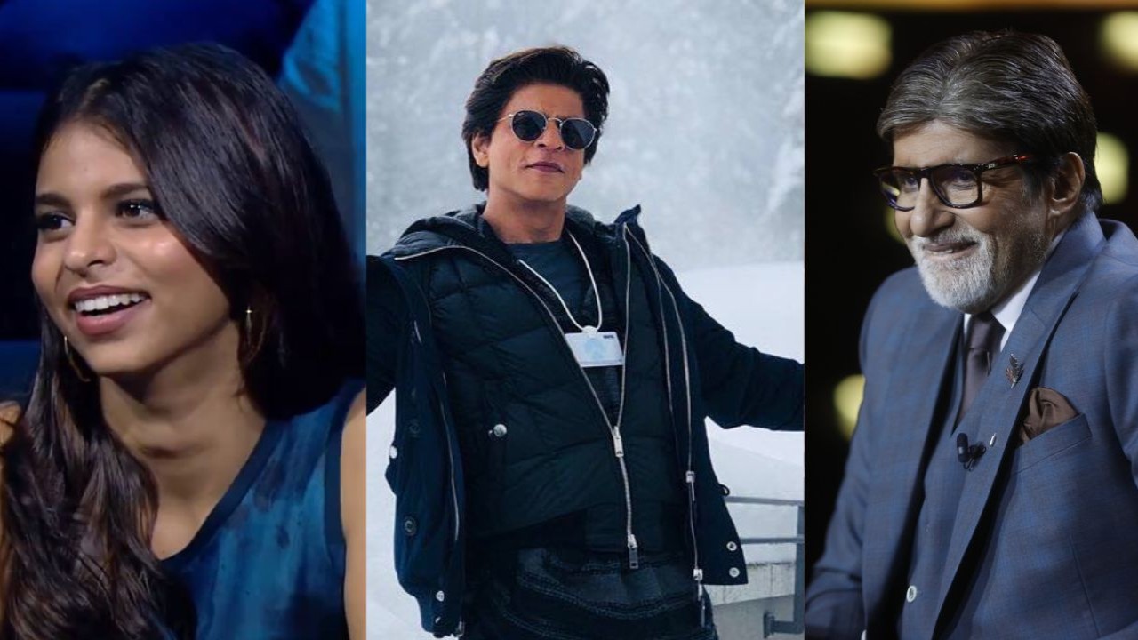 Image: Sony TV/ Shah Rukh Khan Instagram Suhana Khan, Shah Rukh Khan, Amitabh Bachchan