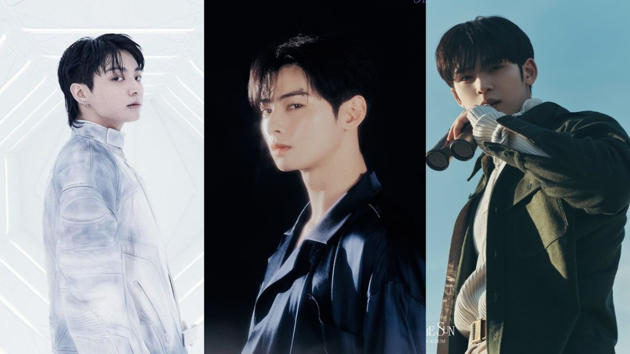 Jungkook (Image Credits- BIGHIT MUSIC), Cha Eun Woo (Image Credits- Fantagio), Mingyu (Image Credits- Pledis Entertainment)