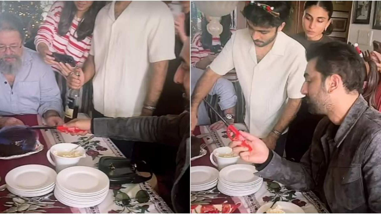 Ranbir Kapoor says ‘Jai mata di’ as he lit cake on fire during Christmas lunch; celebration video goes VIRAL