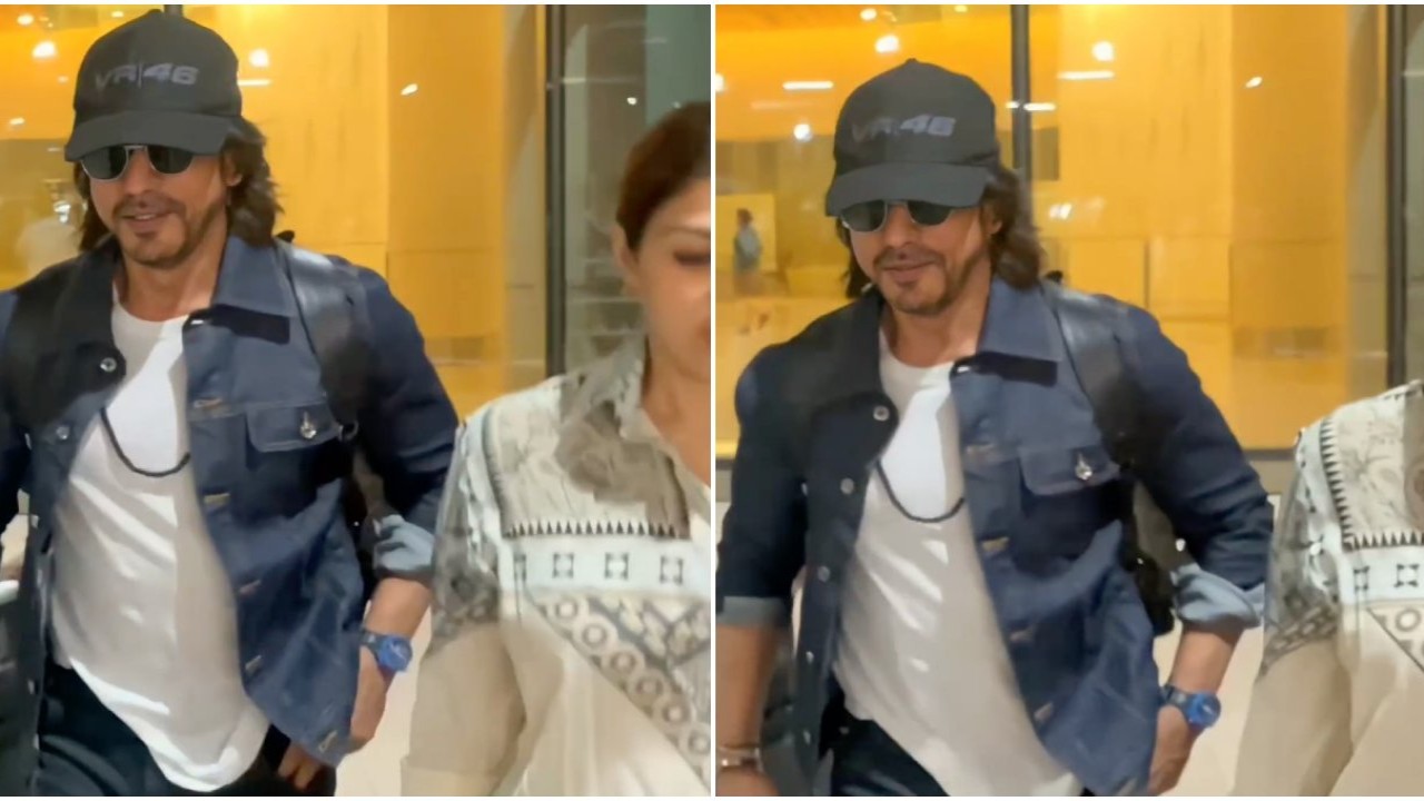 Dunki star Shah Rukh Khan oozes style as he returns to Mumbai