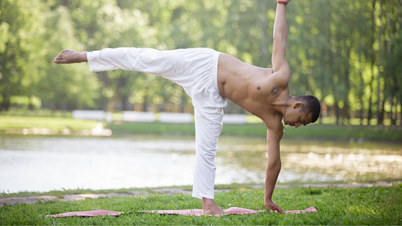 Half Moon Pose on a Chair Half Moon Pose on a Chair