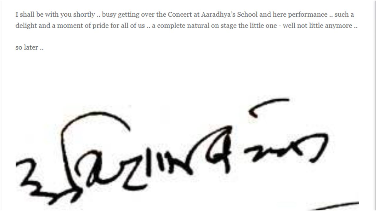 Picture Courtesy: Amitabh Bachchan'S Blog Post