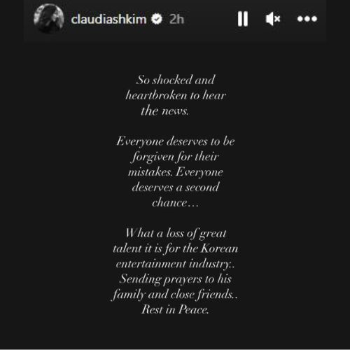Claudia Kim pens an emotional describe after Lee Sun Kyun’s death; Picture Credit score: Claudia Kim's Instagram account Claudia Kim pens an emotional describe after Lee Sun Kyun’s death; Picture Credit score: Claudia Kim's Instagram account