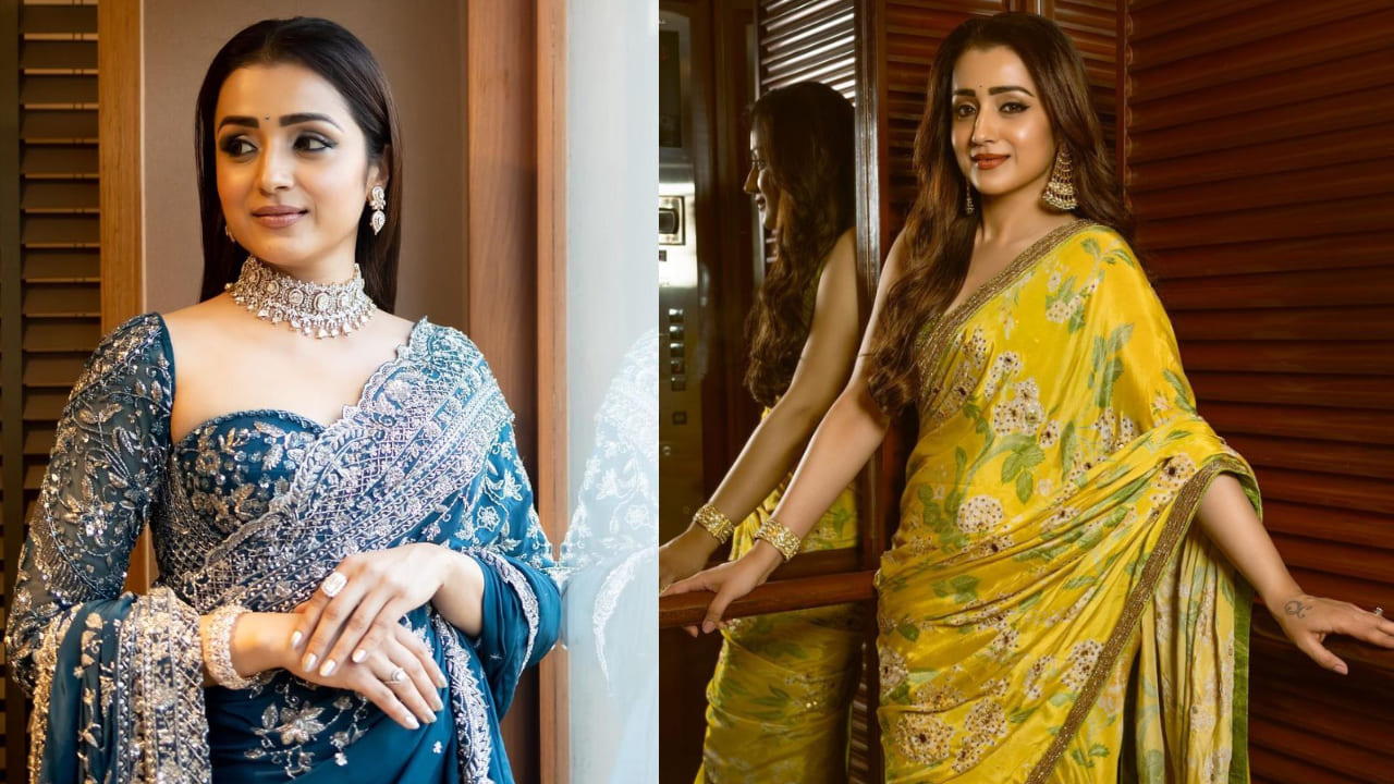 Trisha Krishnan in elegant saree looks