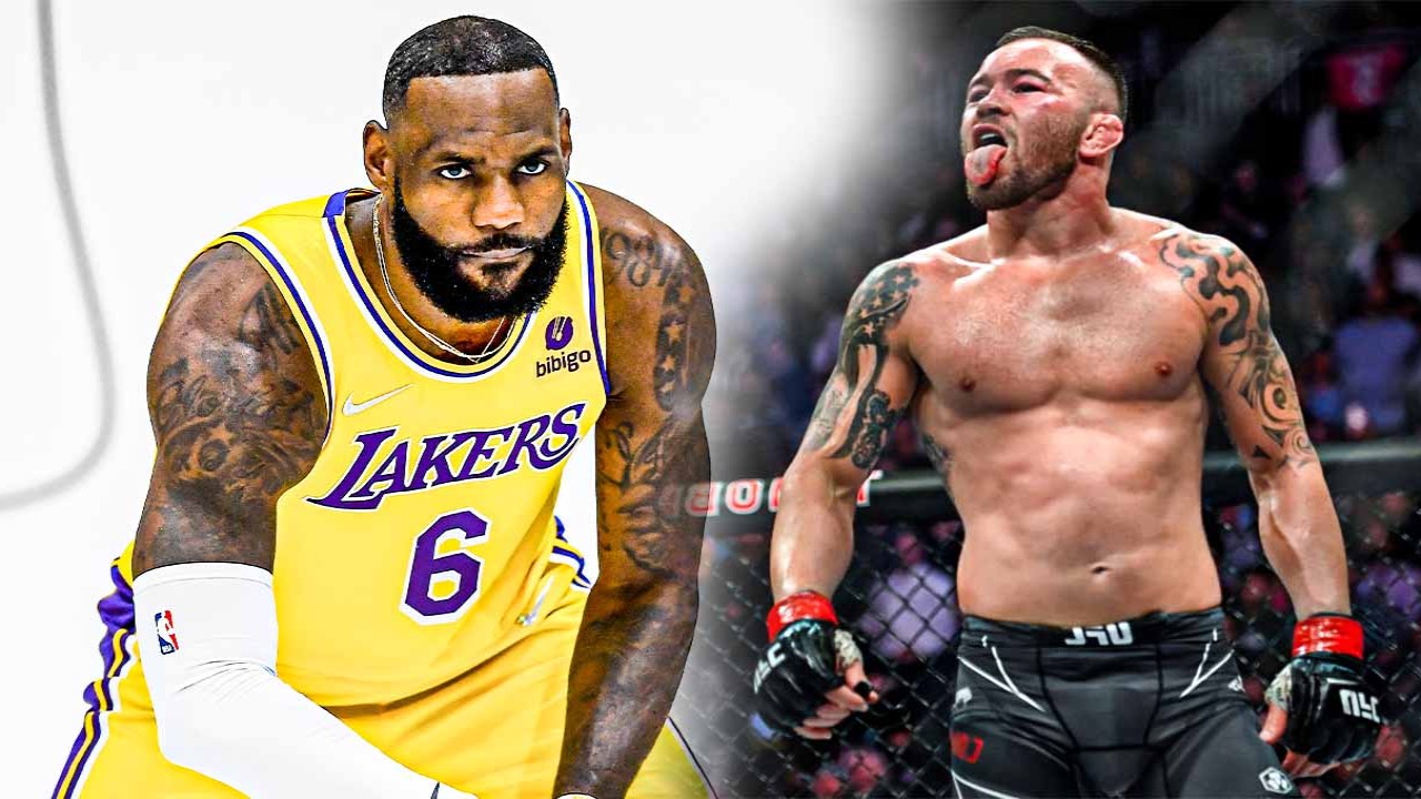 Colby Covington tells LeBron James to 'leave America' after NBA star was  seen sitting during National Anthem