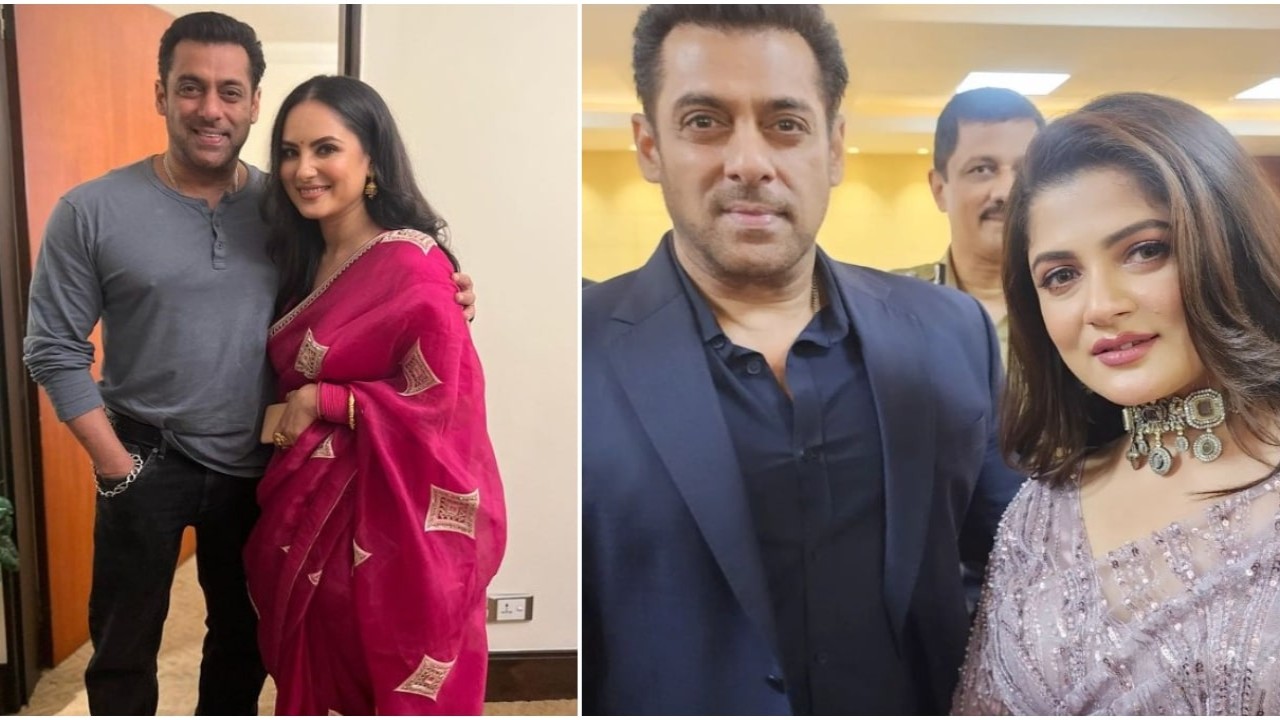 PICS: Salman Khan clicks selfies with Bengali actresses Puja Banerjee, Srabanti Chatterjee and more at KIFF