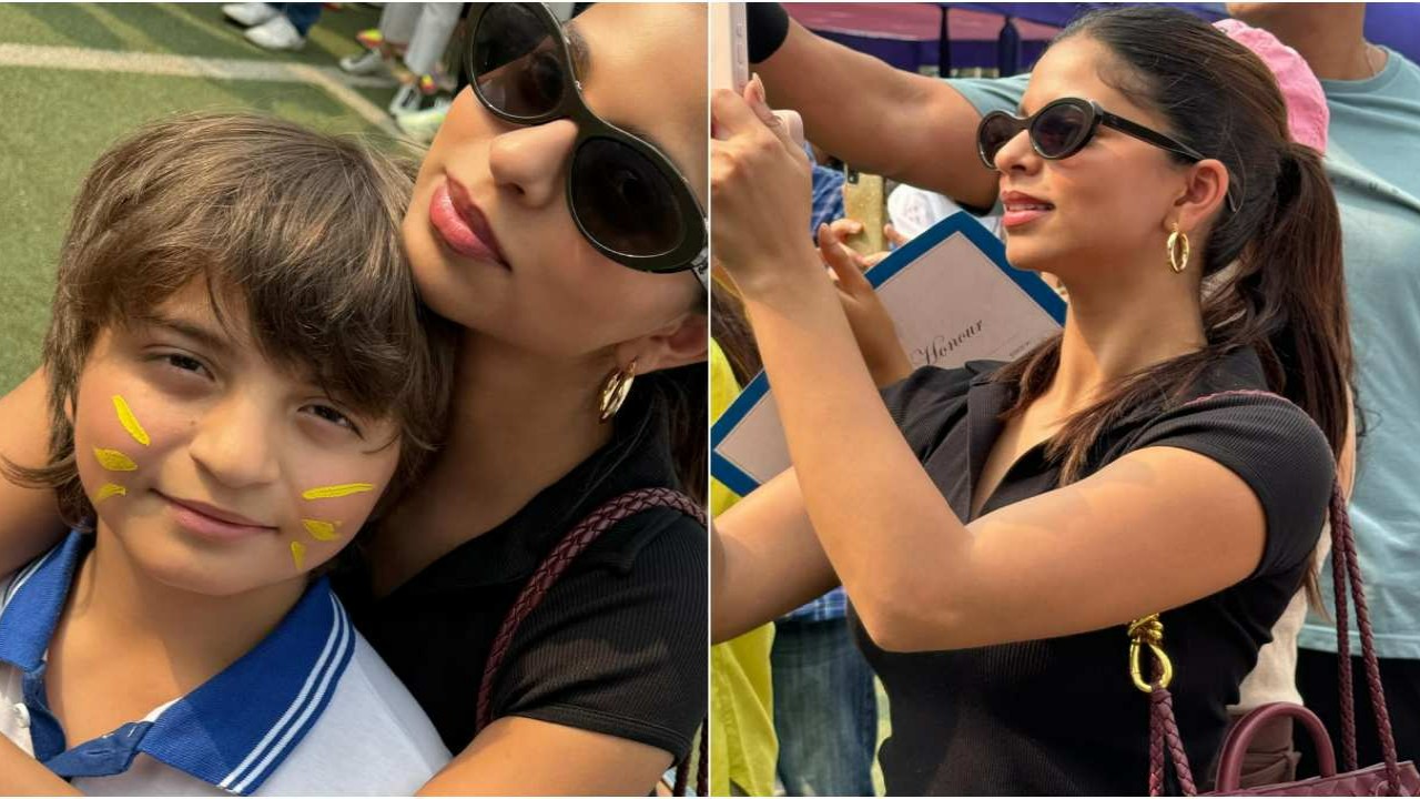 Shah Rukh Khan’s daughter Suhana Khan turns cheerleader for AbRam at his school’s Sports Day; Gauri drops PICS