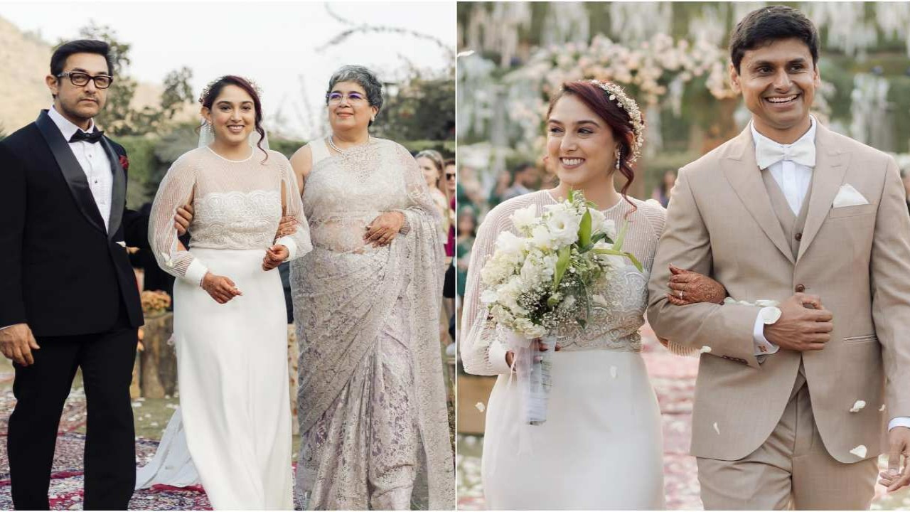 Ira Khan-Nupur Shikhare glow in dreamy PICS from vows ceremony; Aamir Khan-Reena Dutta walk their daughter down the aisle