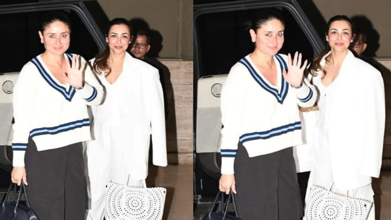 Kareena Kapoor and Malaika Arora serve major BFF fashion goals in pristine white outfits with luxurious bags