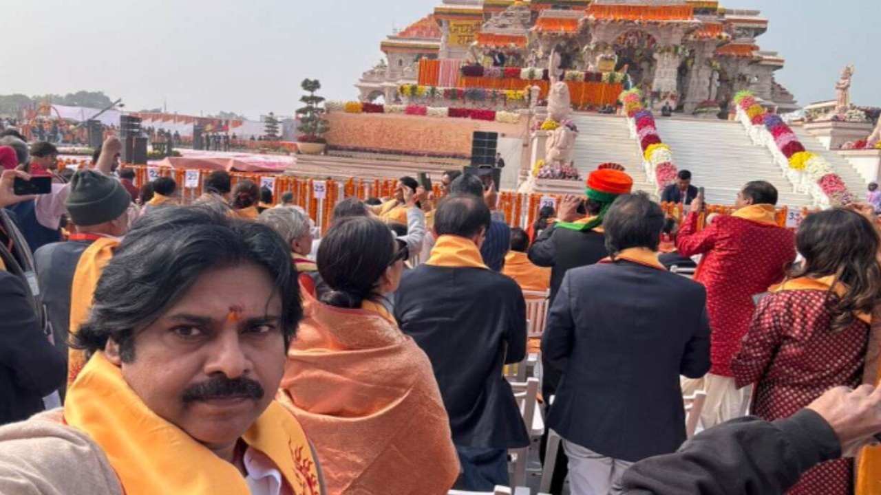 Pawan Kalyan breaks down into tears during Ram Mandir Pran Pratishtha ceremony