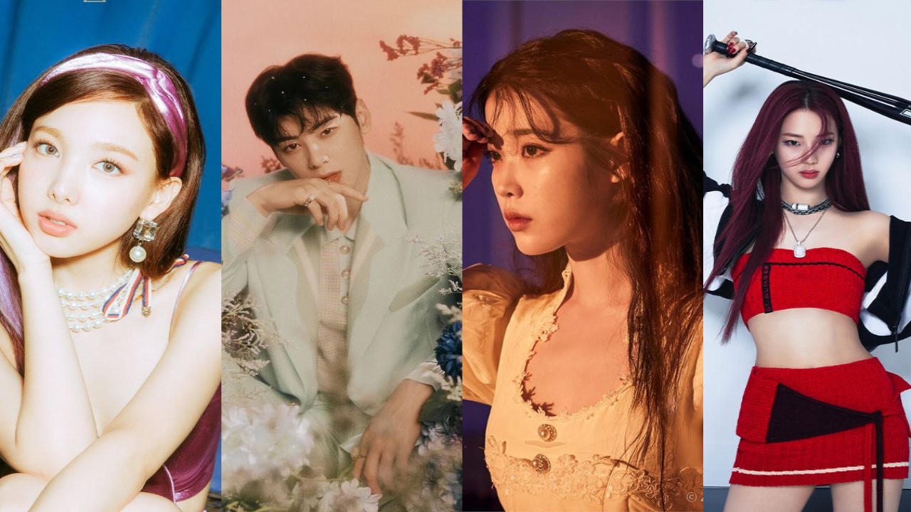 TWICE (Credits- JYP Ent.), ASTRO’s Cha Eun Woo (Credits- Fantagio), IU (Credits- EDAM Ent.), BABYMONSTER (Credits- YG Ent.) TWICE (Credits- JYP Ent.), ASTRO’s Cha Eun Woo (Credits- Fantagio), IU (Credits- EDAM Ent.), BABYMONSTER (Credits- YG Ent.)