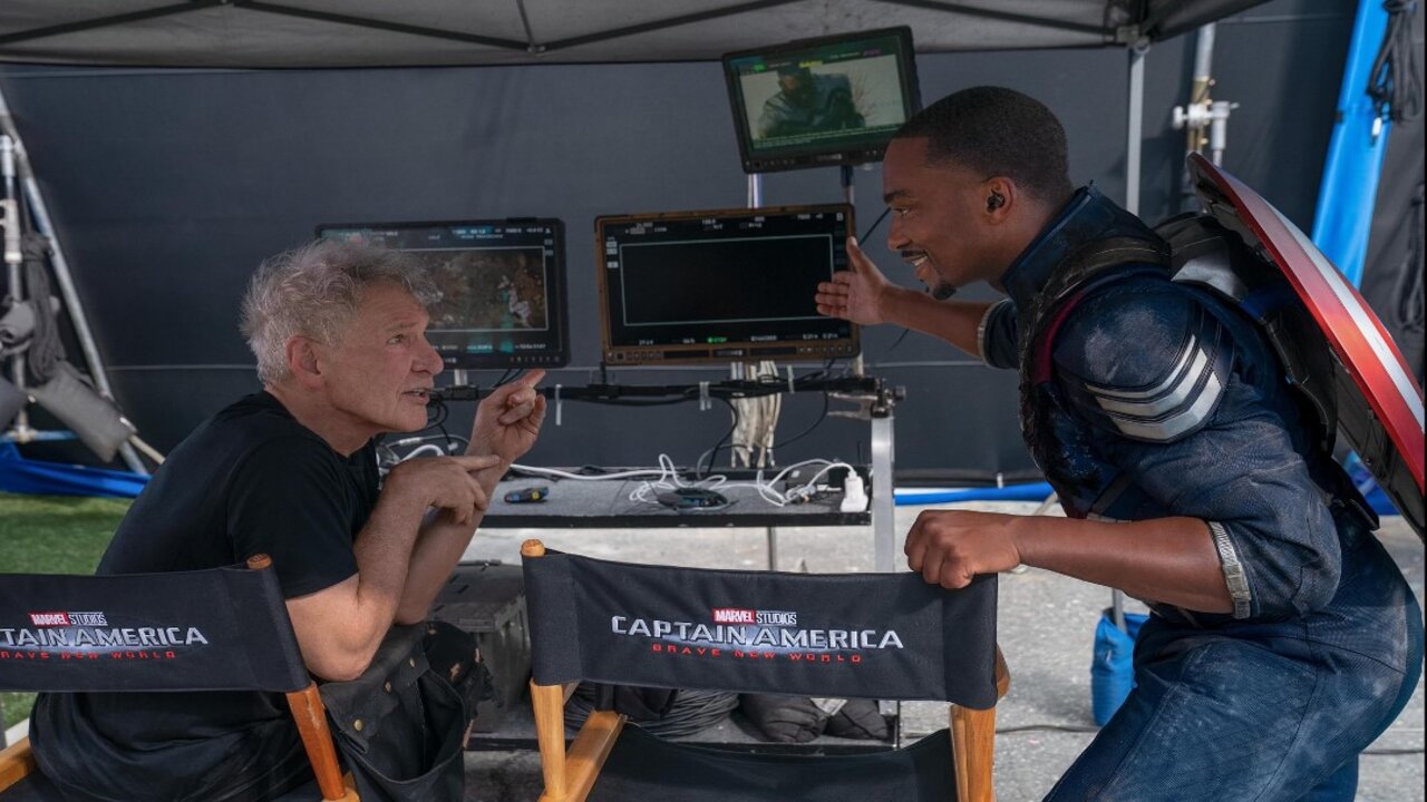 Harrison Ford and Anthony Mackie in Captain America: Brave New World (2025) Harrison Ford and Anthony Mackie in Captain America: Brave New World (2025)