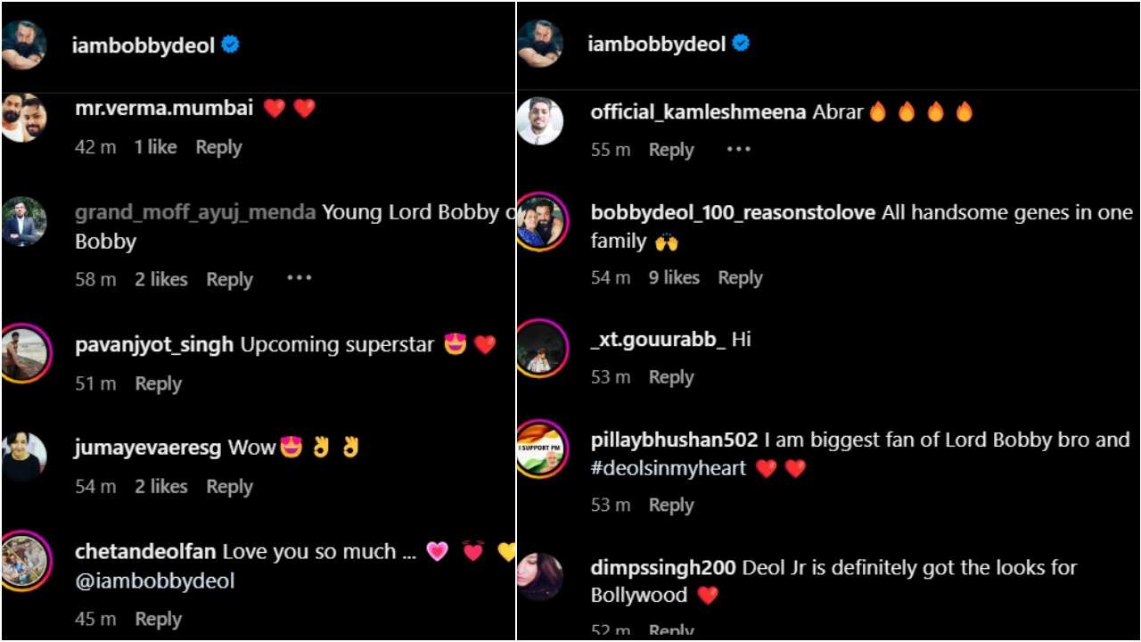 Comments on Bobby Deol's post
