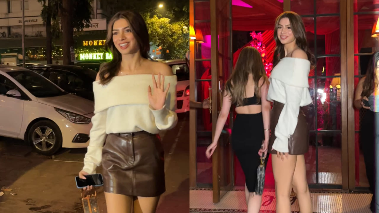 Khushi Kapoor wears leather mini skirt and it's just right for your last-minute date night plans | PINKVILLA