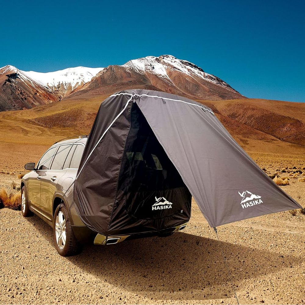 CamoCamp-Car Trunk Tent  Car tent, Tent, Suv camping