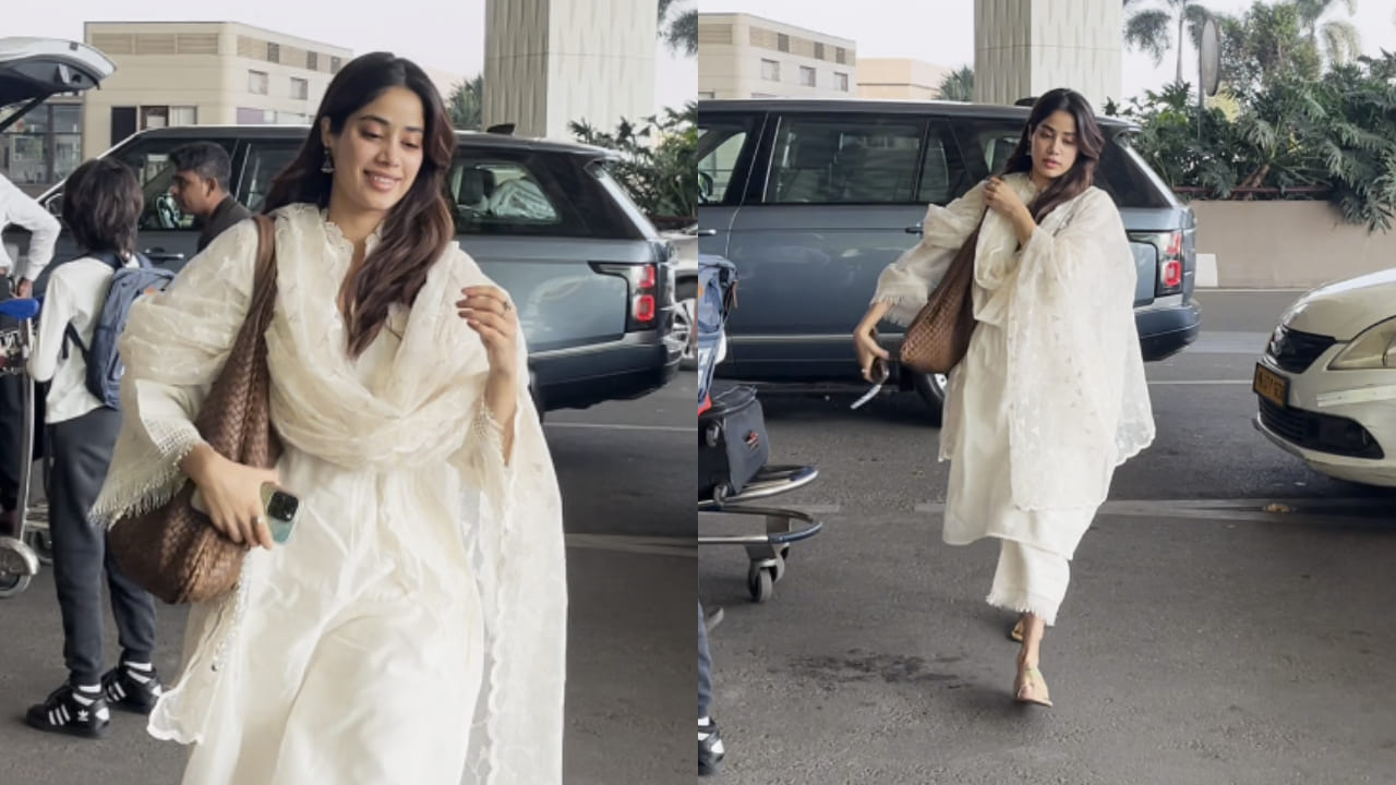 Bollywood Actress Inspired Kurta Ideas for Republic Day/ 26 January, Janhvi Kapoor's minimal white kurta set