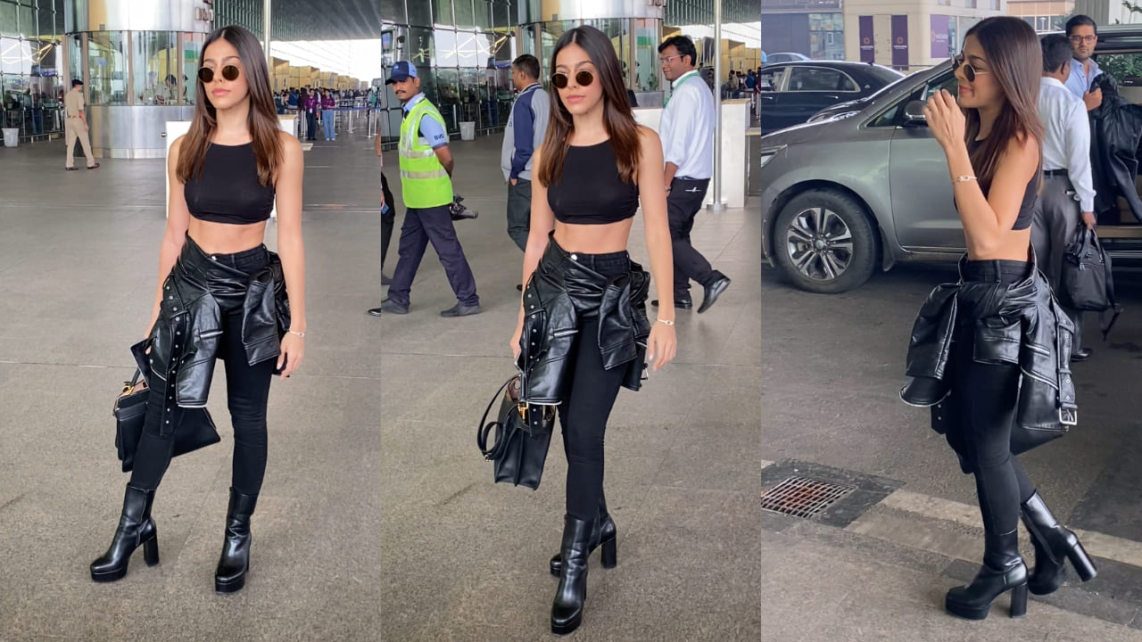 Alaya F ages down her classic high-waisted jeans and black tank combo ...