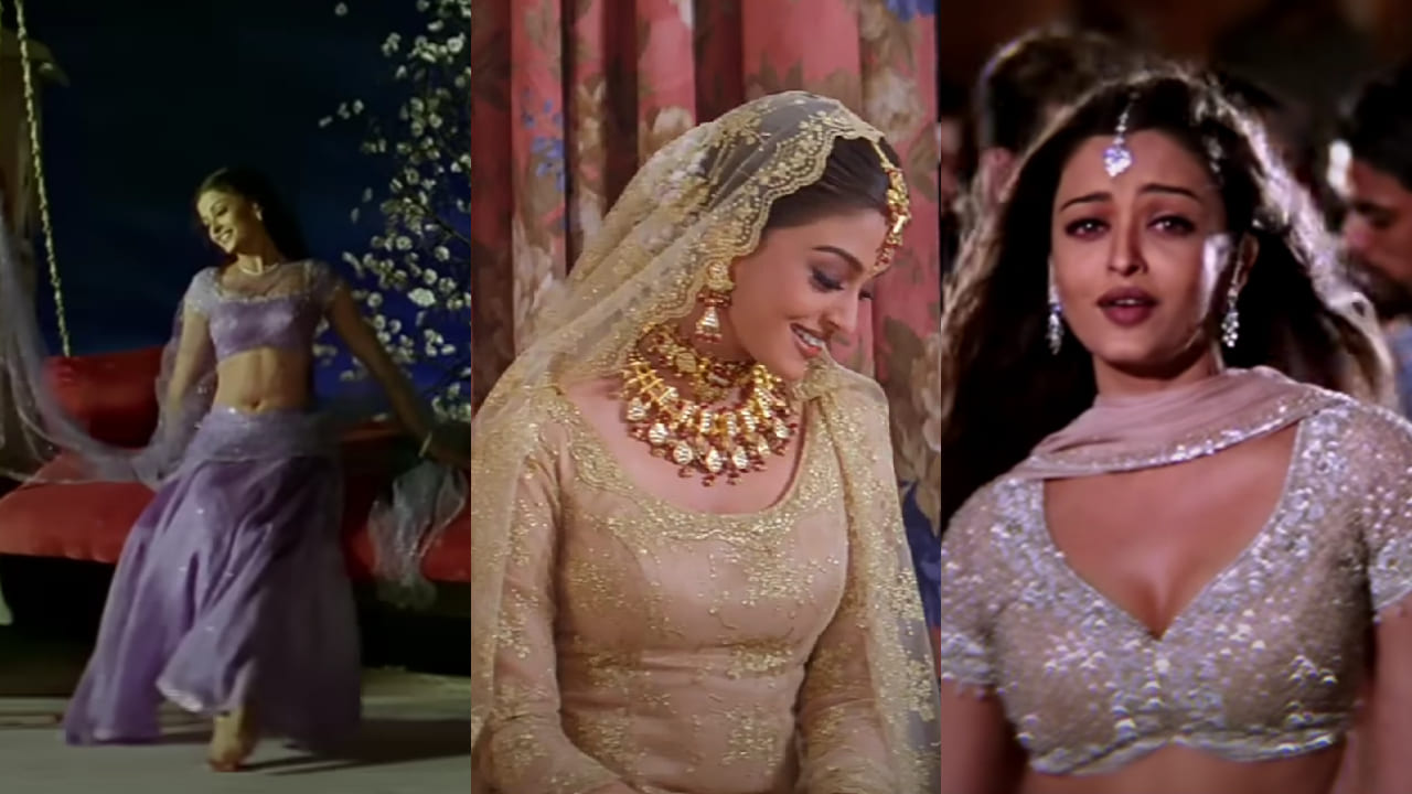 Aishwarya Rai Bachchan in heavily embellished ensembles