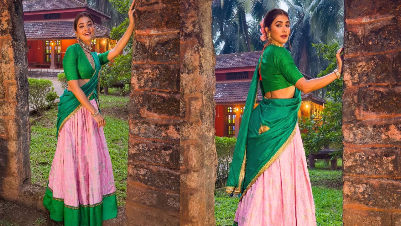 Buy SWAMI STUDIO Heavy Kanchipuram Wedding Style Half Saree Lehenga Blouse  & Dupatta (RANI - BLUE) at Amazon.in