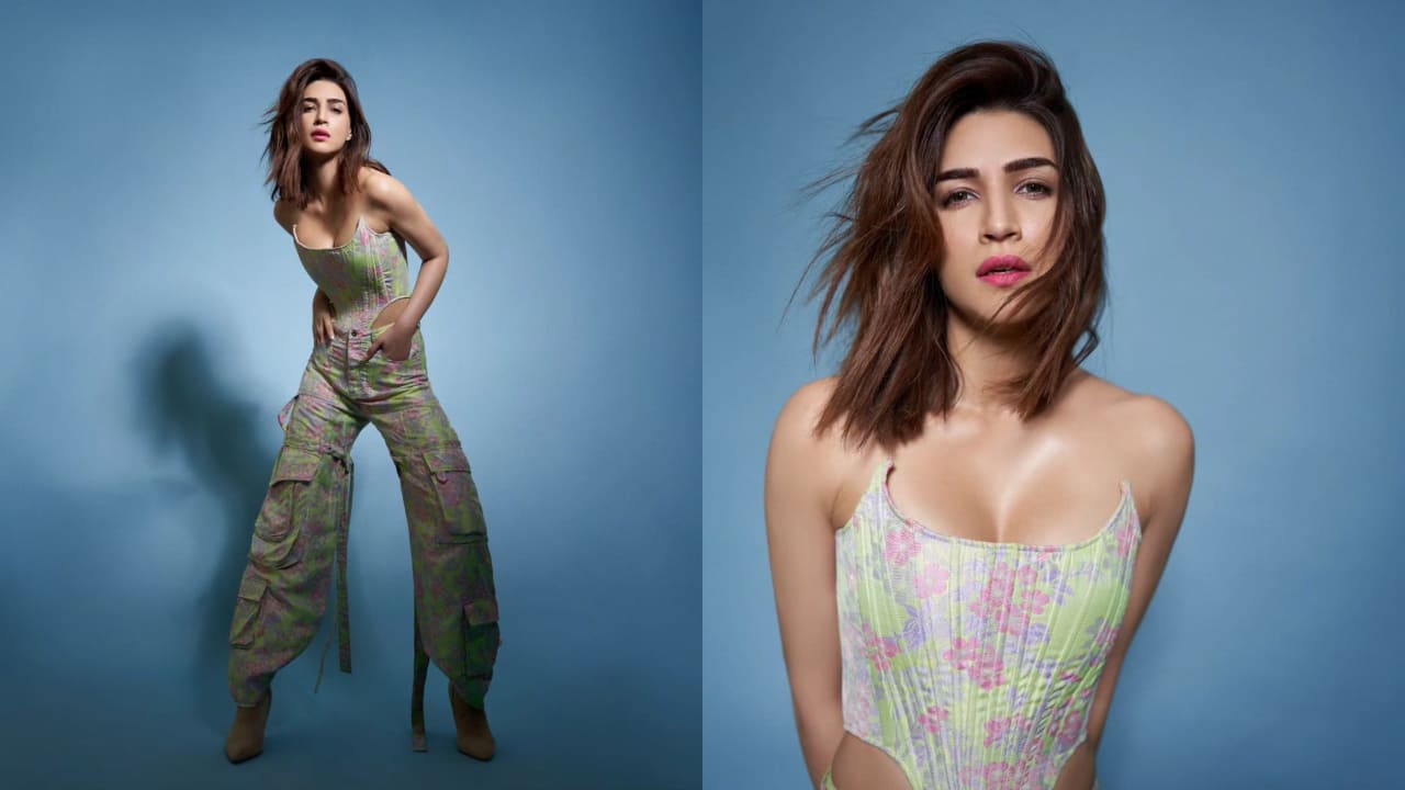 Kriti Sanon in floral printed co-ord set and accessories