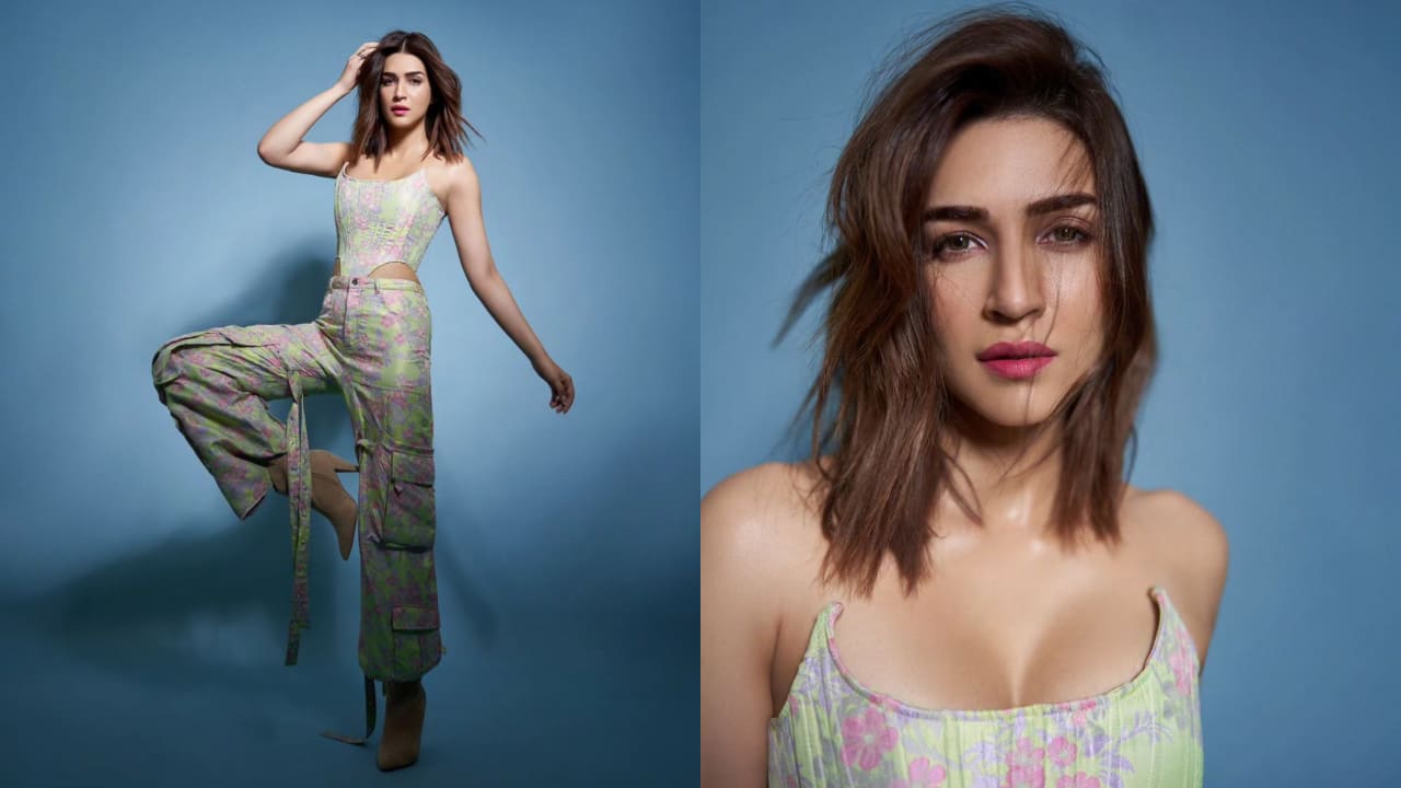 Kriti Sanon in floral printed co-ord set and makeup