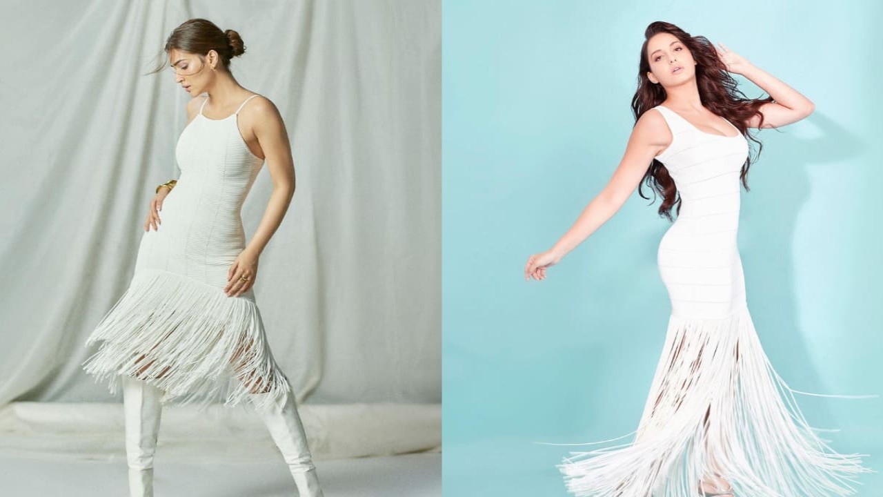 Fashion Face-Off: Kriti Sanon vs Nora Fatehi; who wore the white fringe detailed outfit better?