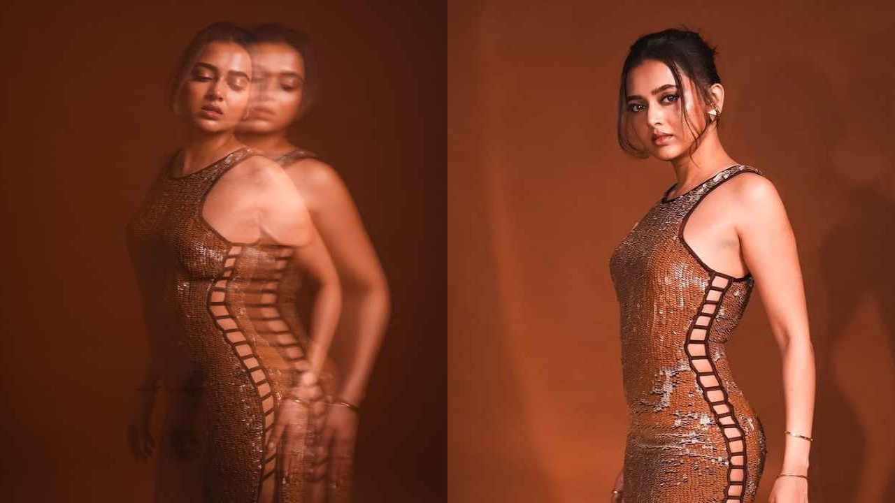 Tejasswi Prakash flaunts her love for cut-outs in Rs 48,740 brown midi dress and it’s all things classy