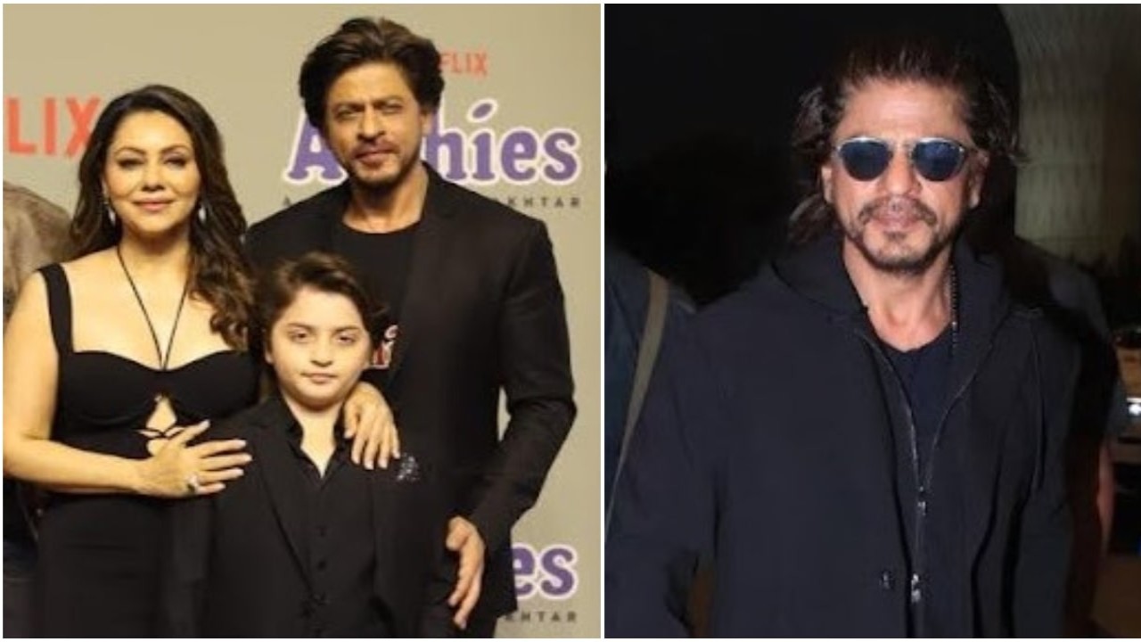 WATCH: Dunki actor Shah Rukh Khan, Gauri Khan and son Abram return after New Year vacation