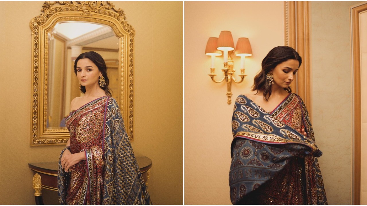 Alia Bhatt impresses fans with saree look; jokes about being born on ‘lights, camera, action’ at Riyadh event