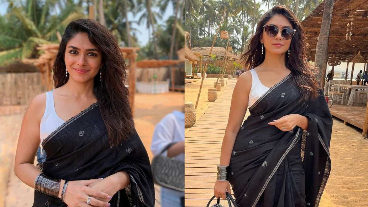 Decoding Mrunal Thakur’s viral oh-so-hot black saree look as Yashna from Hi Nanna