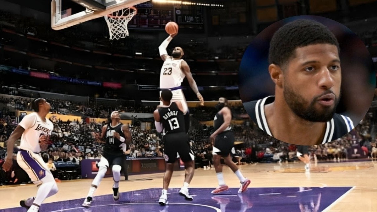 Paul George hilariously recalls thought process during LeBron James poster, reveals what Lakers star told him after