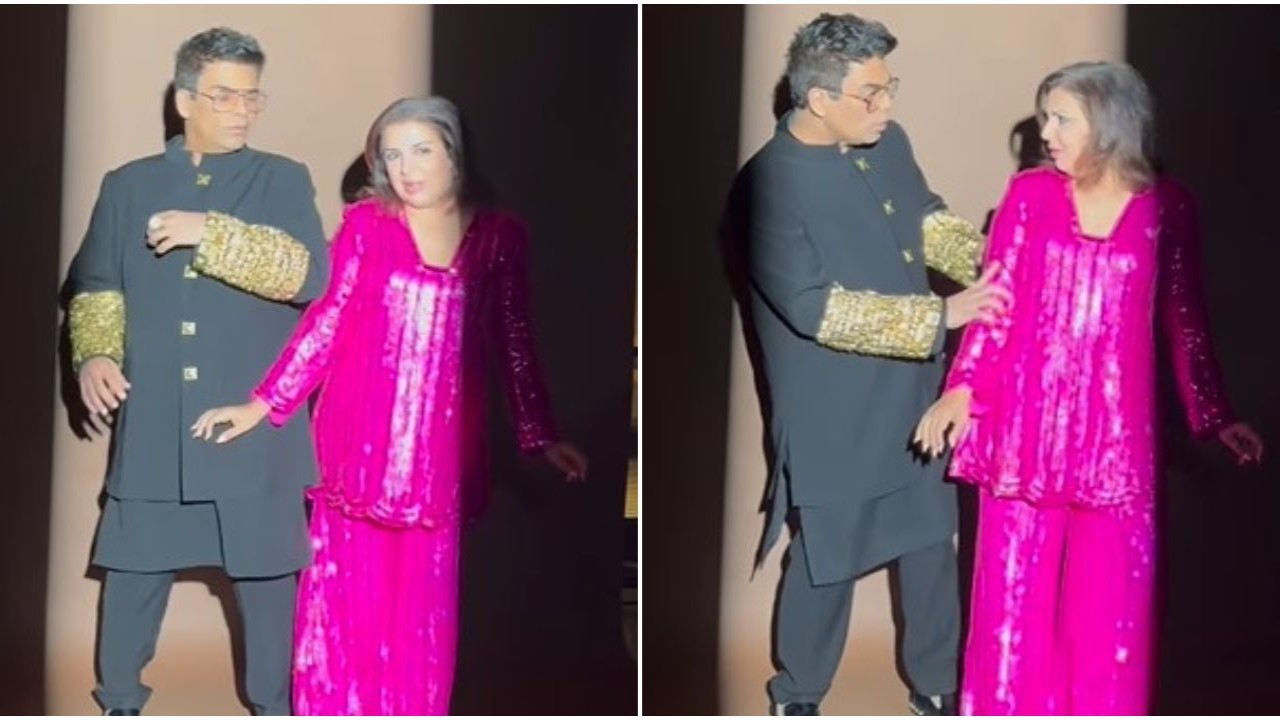 Farah Khan tries to 'steal' Karan Johar's limelight in fun throwback video; here's how the latter reacted