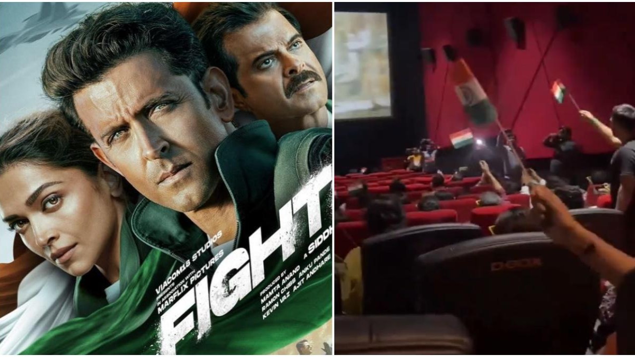 Fighter: Fans unfurl tricolor as they watch Hrithik Roshan-Deepika Padukone starrer on Republic Day; Video