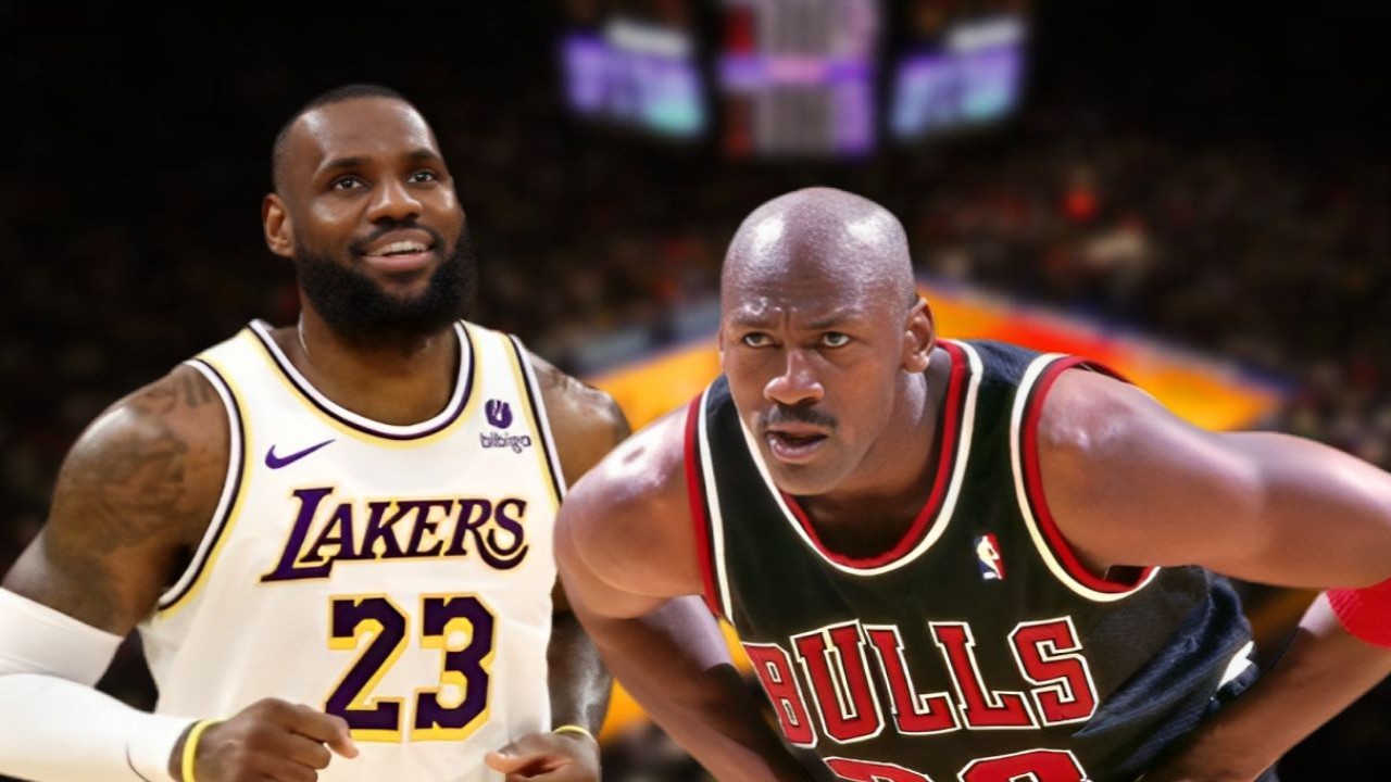 How many scoring titles does LeBron James have and how does it compare against Michael Jordan?