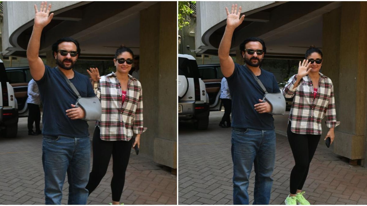 WATCH: Saif Ali Khan gets discharged from hospital after tricep surgery; happily poses with Kareena Kapoor