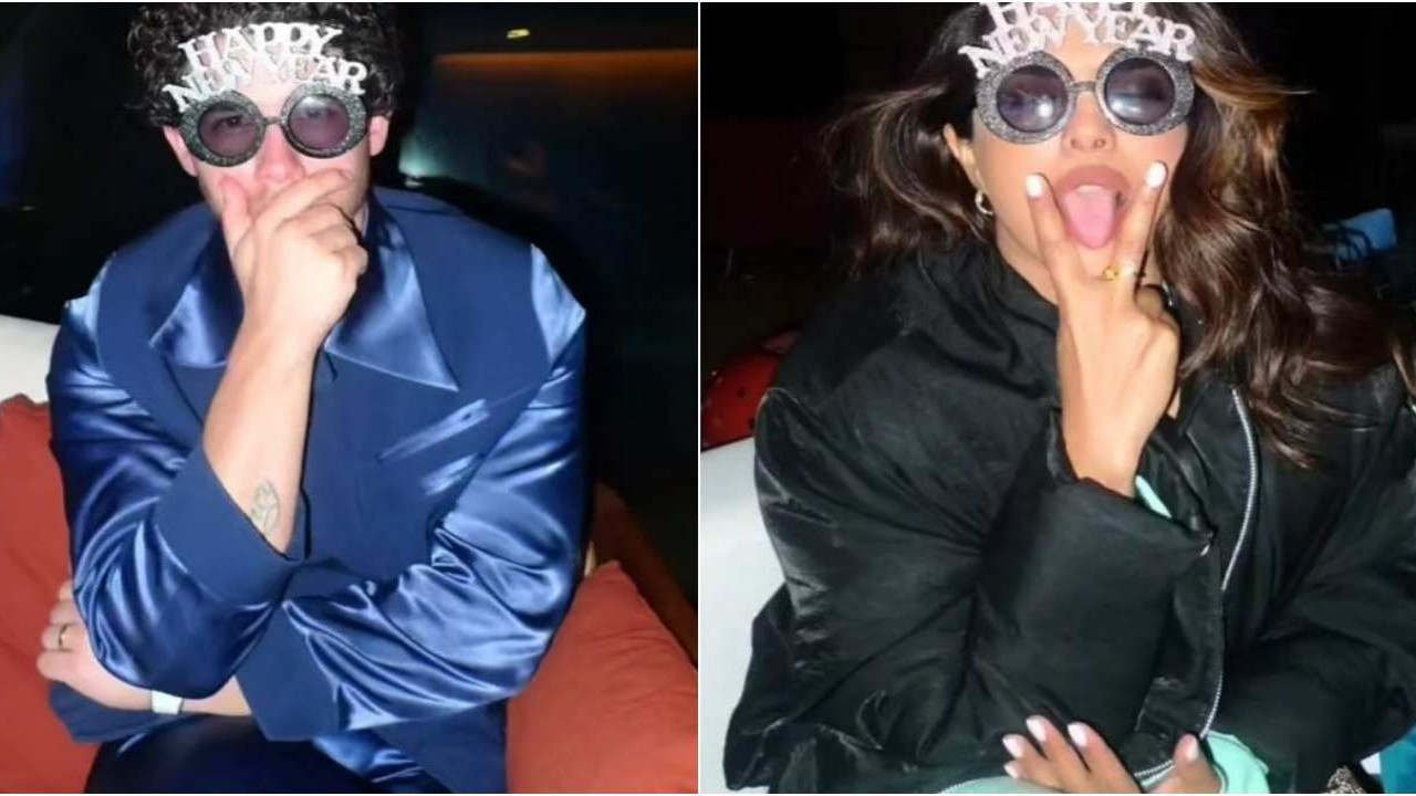 Priyanka Chopra-Nick Jonas don ‘Happy New Year’ glasses as they celebrate in Cabo; Madhu Chopra, Joe Jonas join