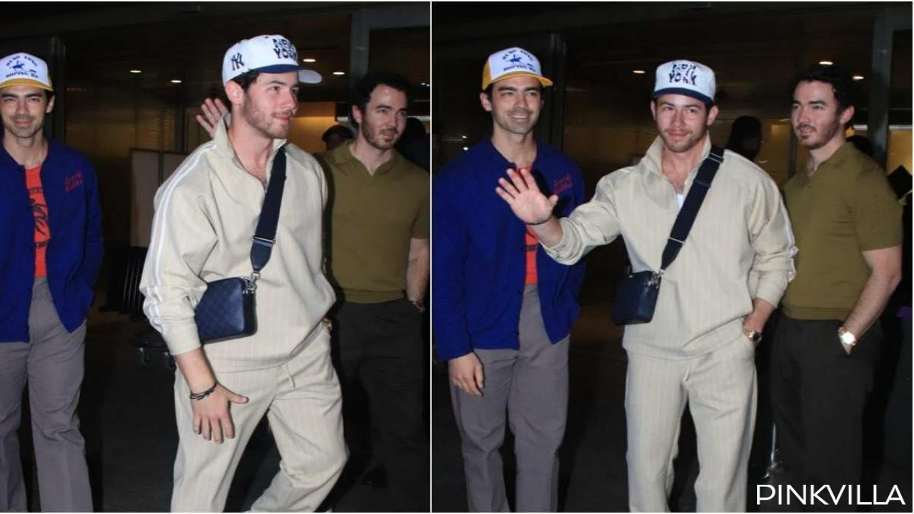 Nick Jonas arrives in Mumbai with brothers Kevin, Joe Jonas; Priyanka Chopra’s fans welcome their ‘jiju’-WATCH