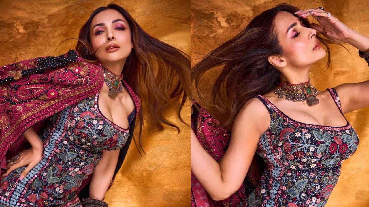 Malaika Arora is TOO HOT TO HANDLE in Anita Dongre’s embroidered dress with a wilderness-inspired jacket