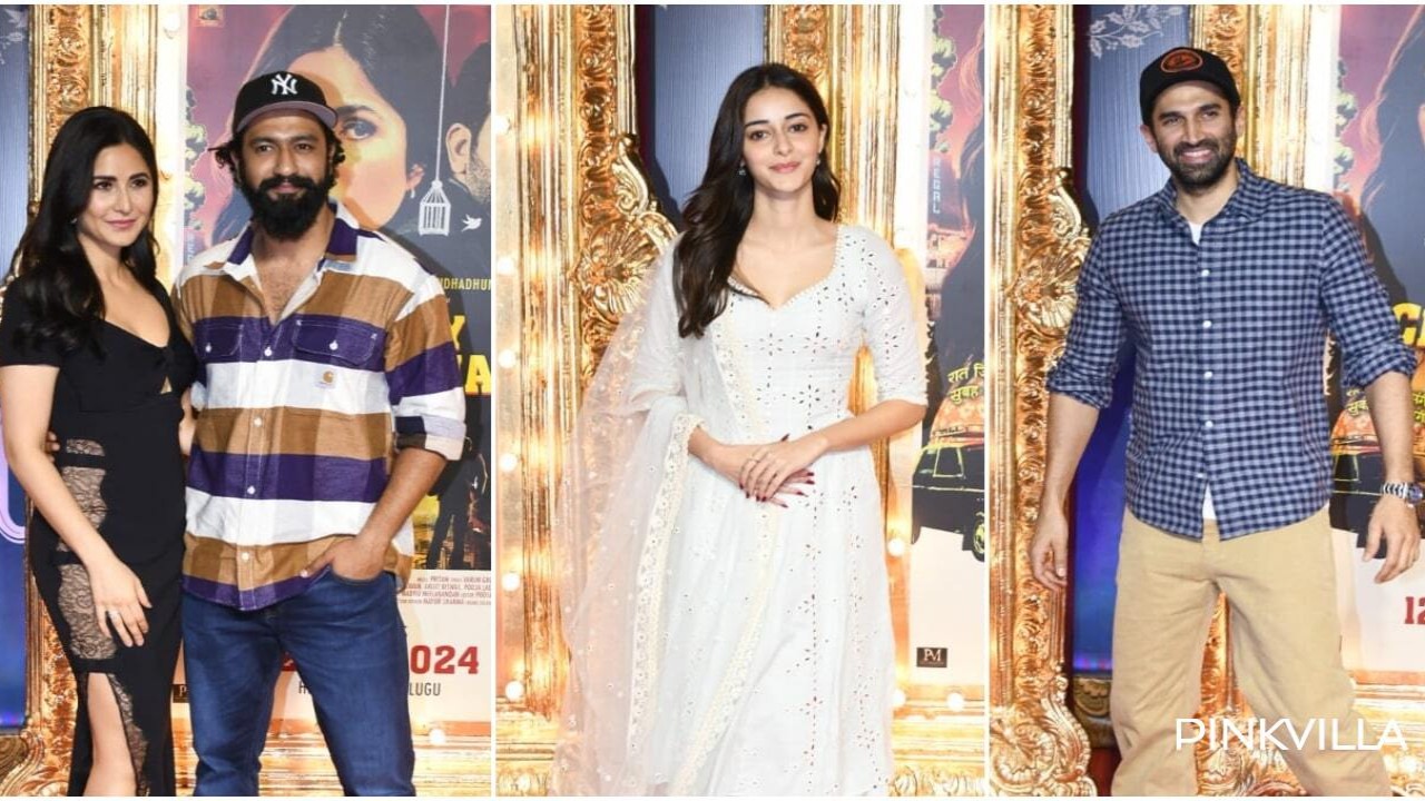 Merry Christmas Screening: Katrina Kaif poses with hubby Vicky Kaushal, Ananya Panday-Aditya Roy Kapur and others attend